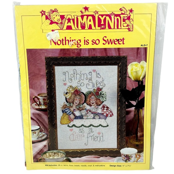 Nothing Is So Sweet Cross‎ Stitch Kit Alma Lynne ALD-7 11x7 Dear Friend - Picture 1 of 5